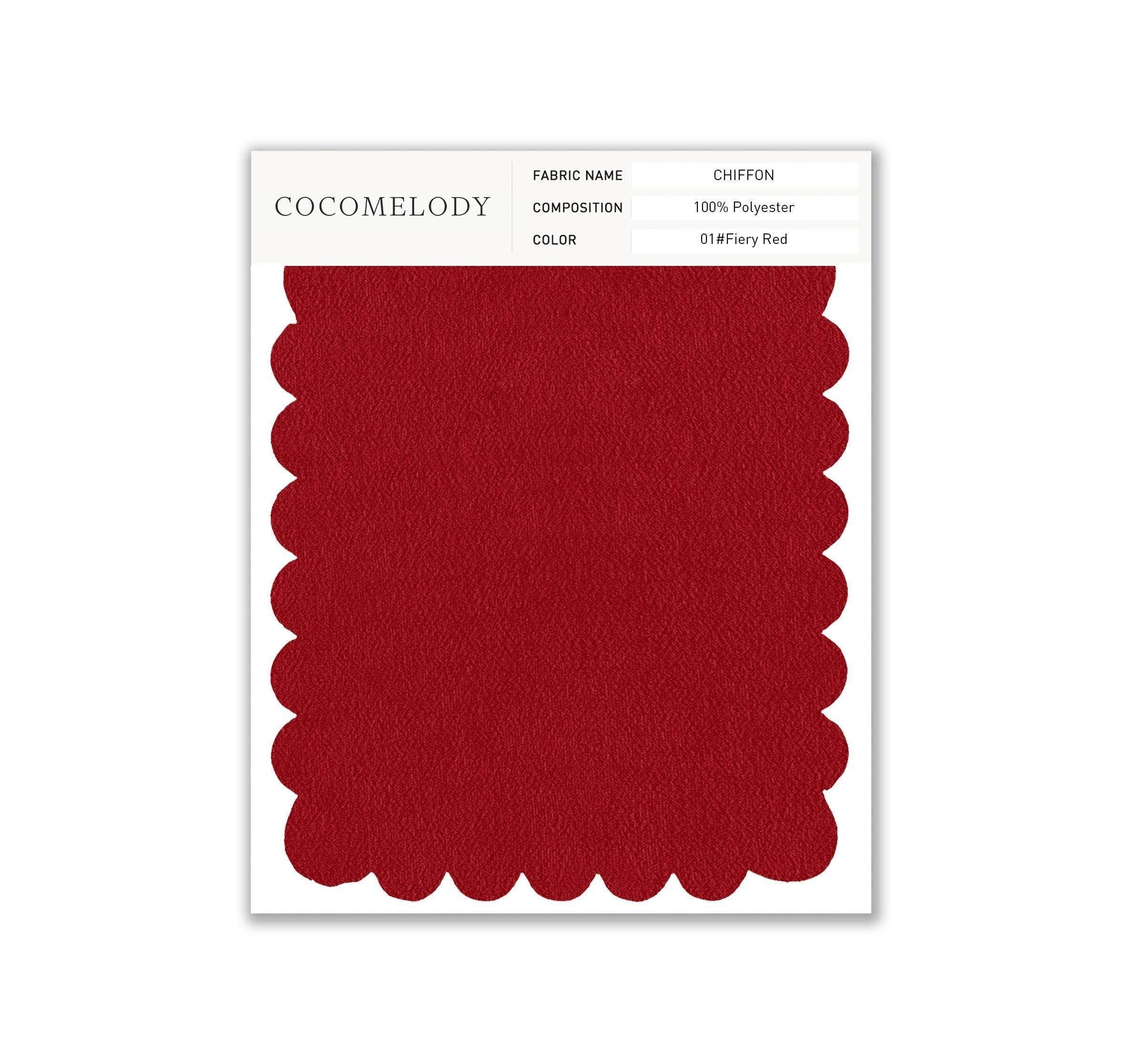 Chiffon Fabric Swatch in Single Color SWCH16001 - COCOMELODY